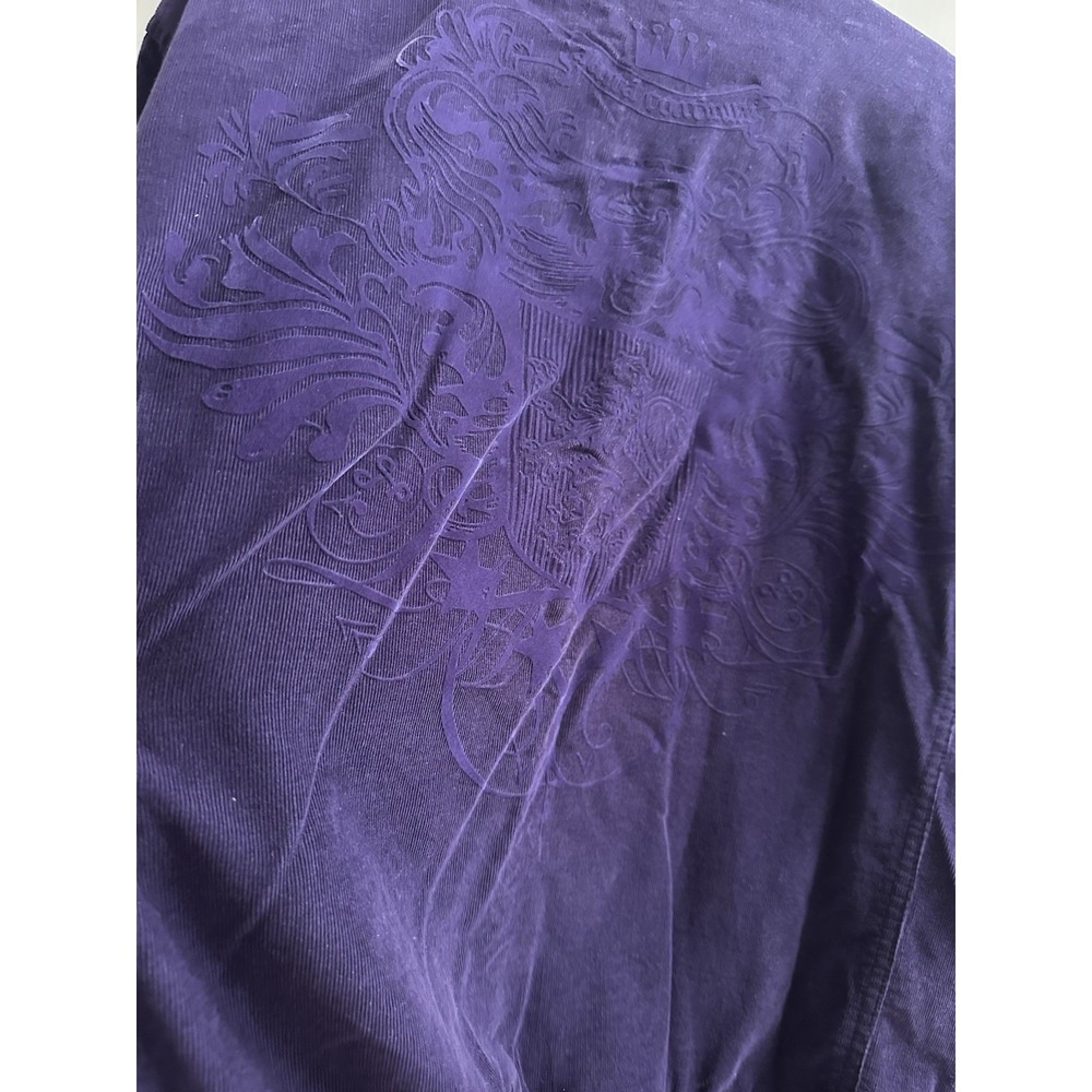 Vintage Live Mechanics Victory Is Certain Purple Mens Jacket Quilted Size L - Picture 8 of 11
